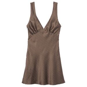 Pink by Frankie’s Bikinis brown polka dot dress